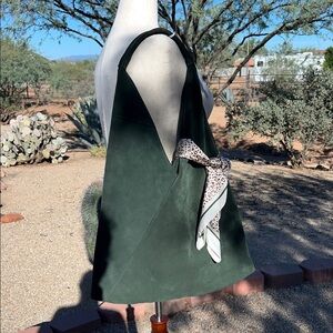 Cheval Firenze | Olive Green Italian Leather Hobo Bag~Matching Wallet & Scarf 🍂🍁